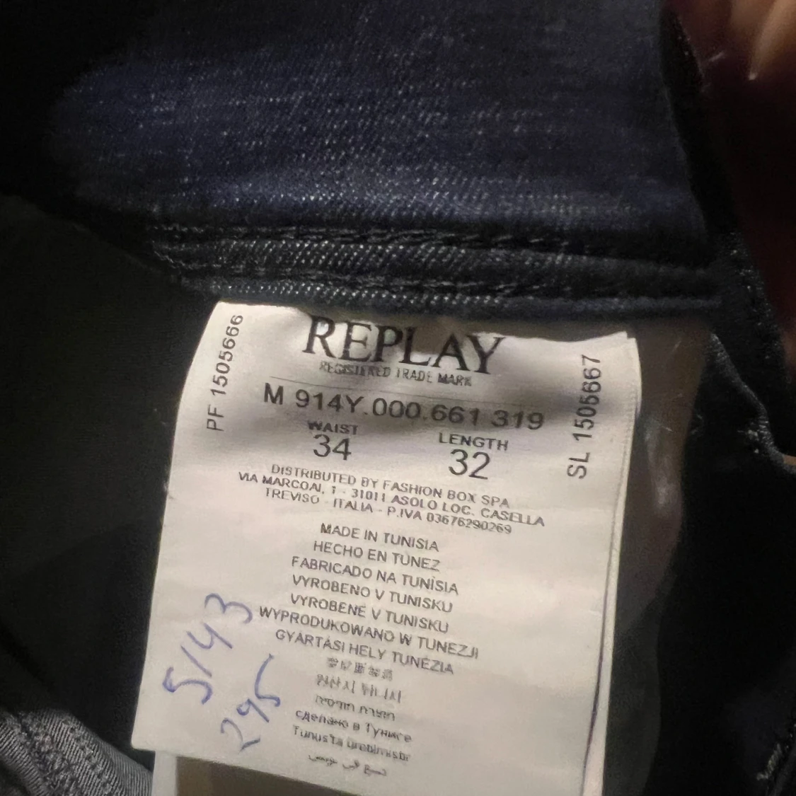 Mörkblå Replay Anbass jeans - 3