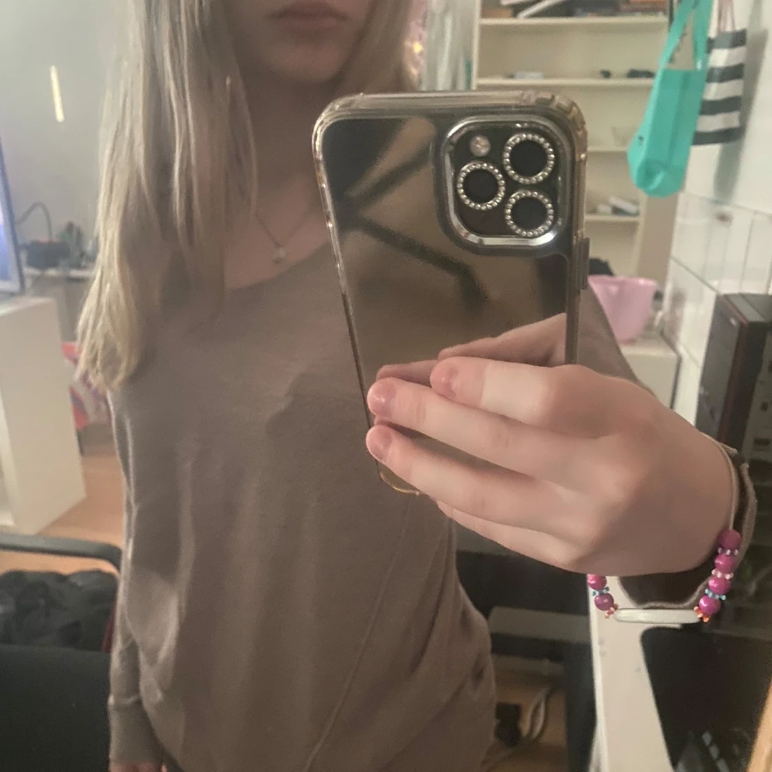 Beige tunn långärmad tröja från H&M