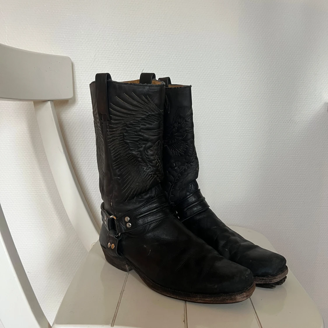 Svarta cowboy boots
