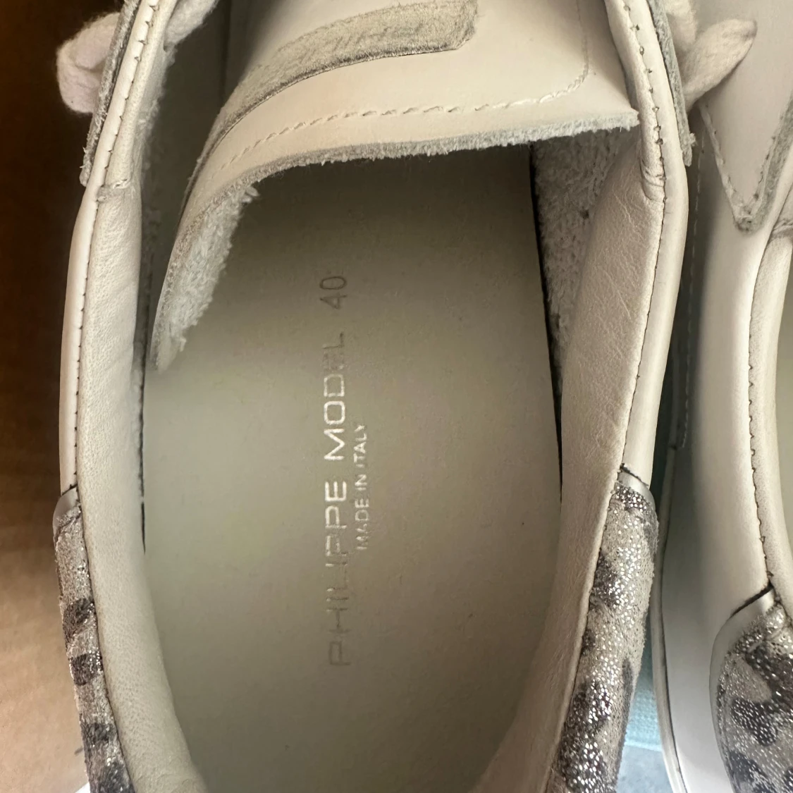 Philippe Model vita sneakers med leoparddetalj - 2