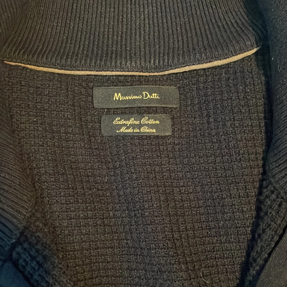 mörkblå helzip från Massimo Dutti - 2