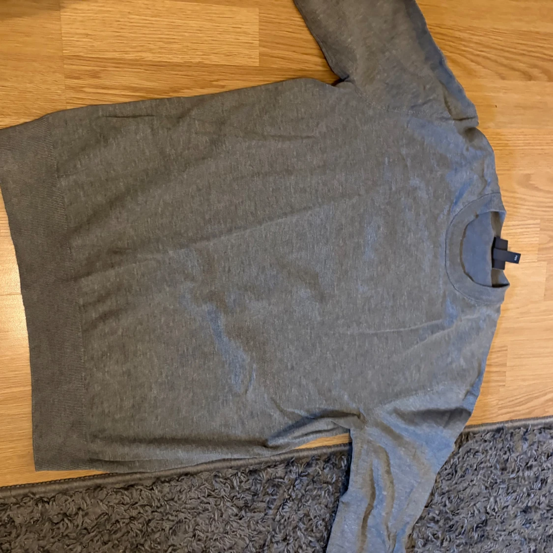 Grå slim fit stickad tröja - 1