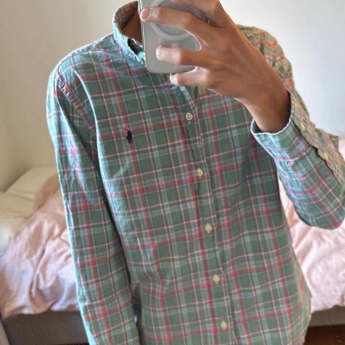 Rutig grön skjorta från Ralph Lauren S/XS - 3