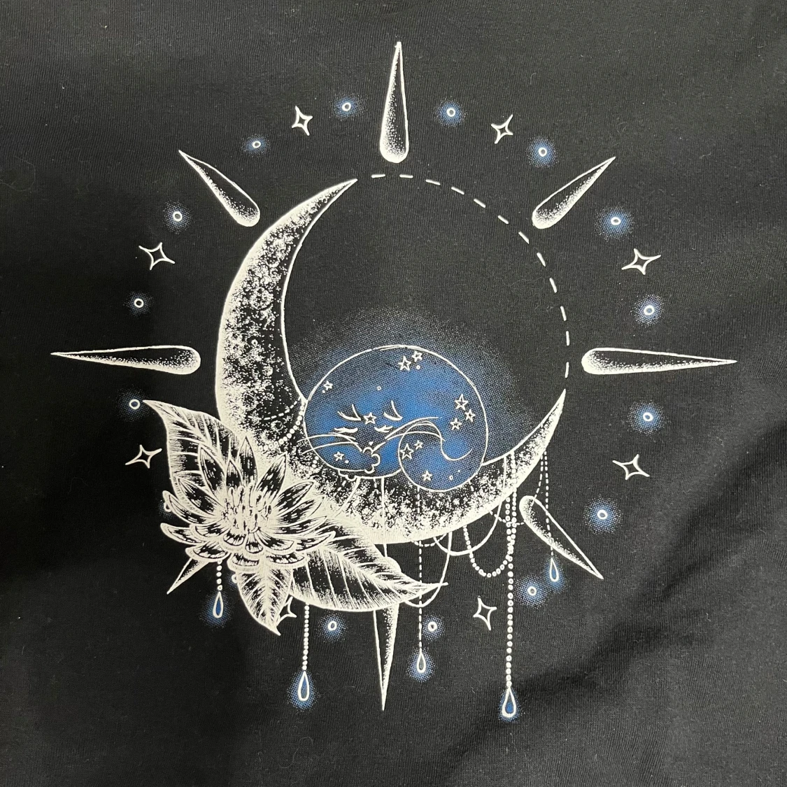 måne katt T-shirt - 1