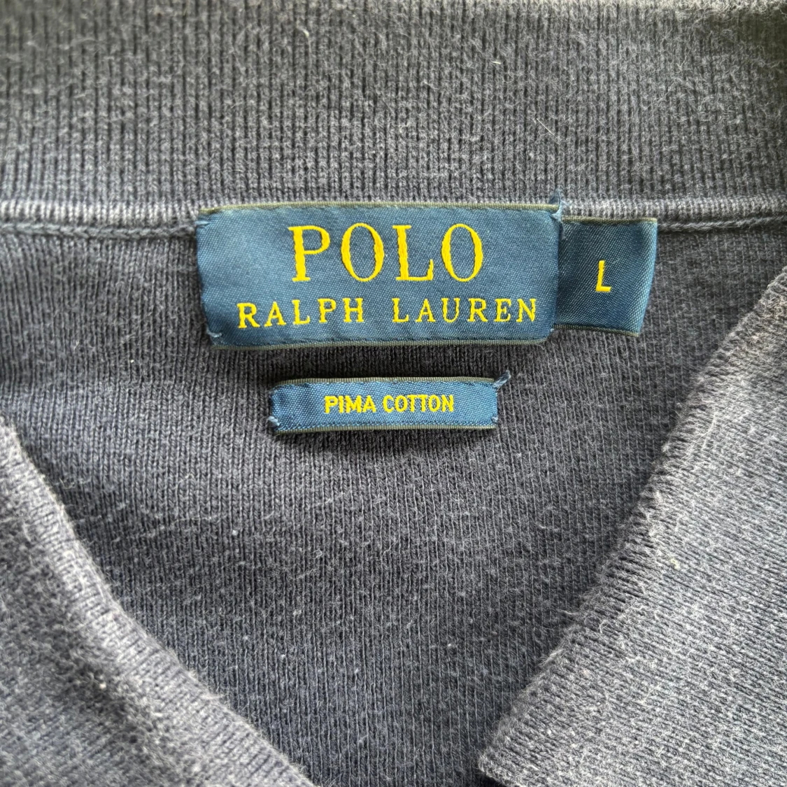 Polo Ralph Lauren – Mörkblå långärmad piké - 1