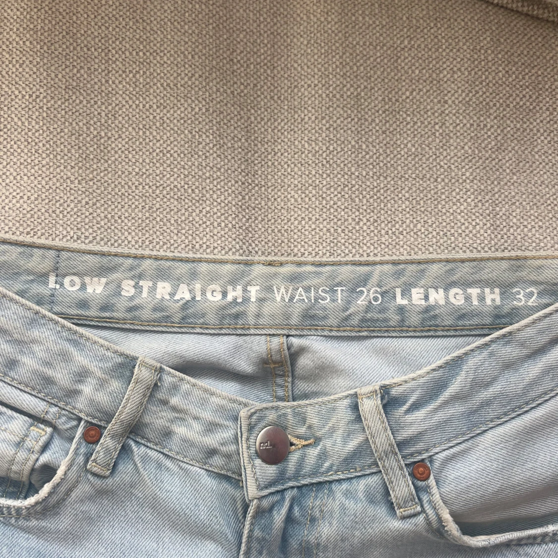 Ljusblå jeans low straight - 3
