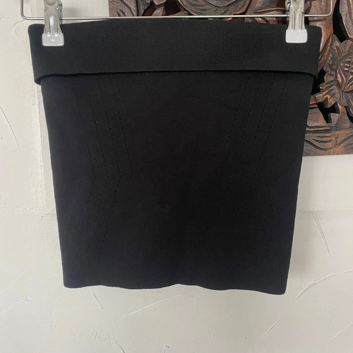 Svart ribbad tubtop från BikBok