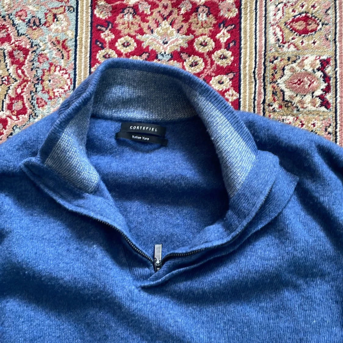 Blå halvzip-tröja från Cortefiel - 2