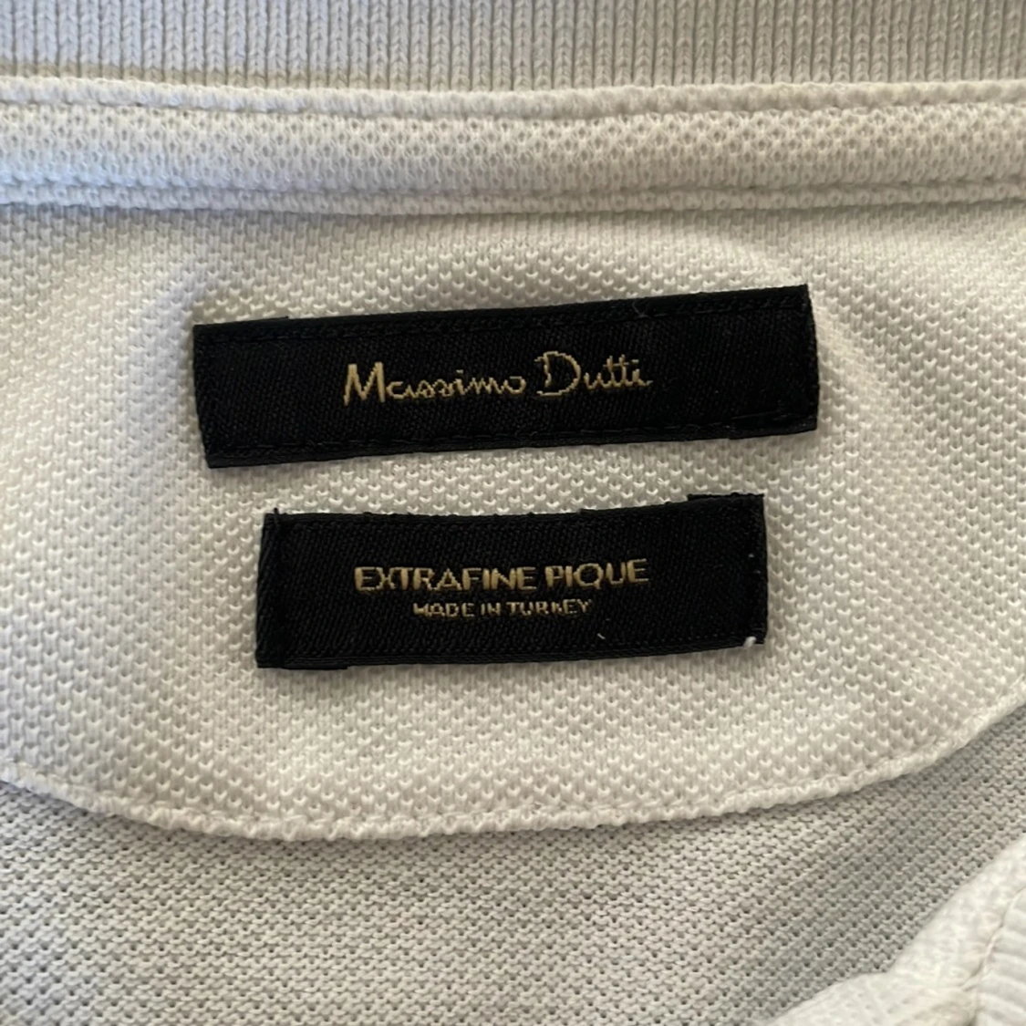 Vit pikétröja från Massimo Dutti - 2