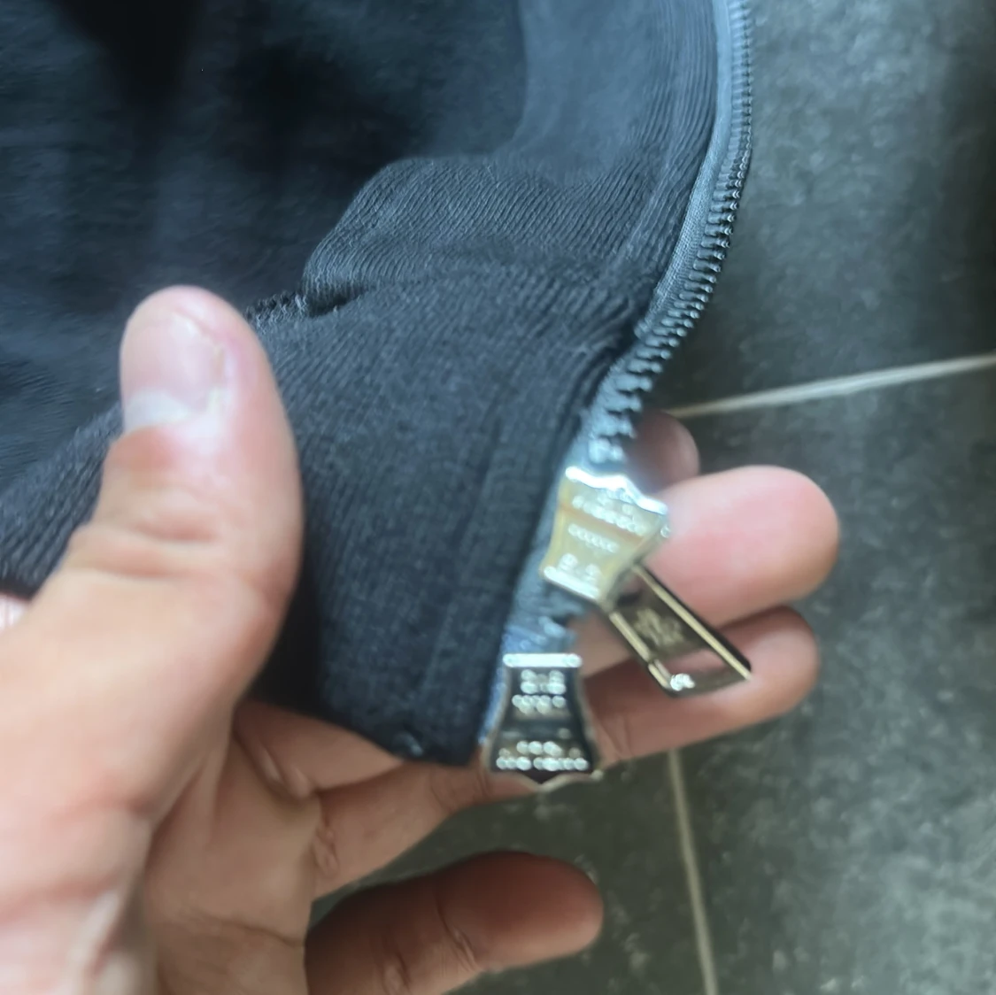 Svart Moncler hoodie med dragkedja - 3