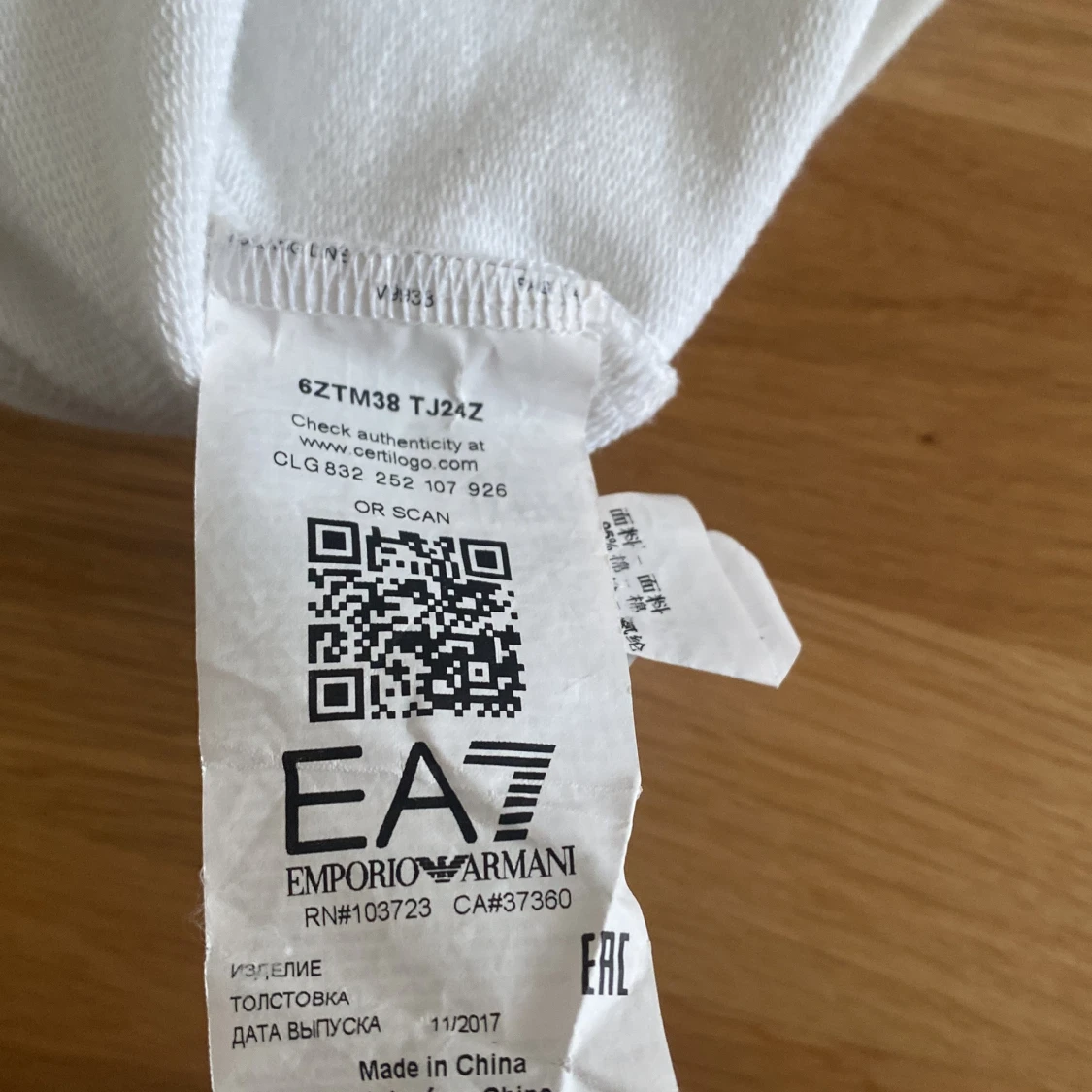 Vit långärmad tröja EA7 Armani - 3