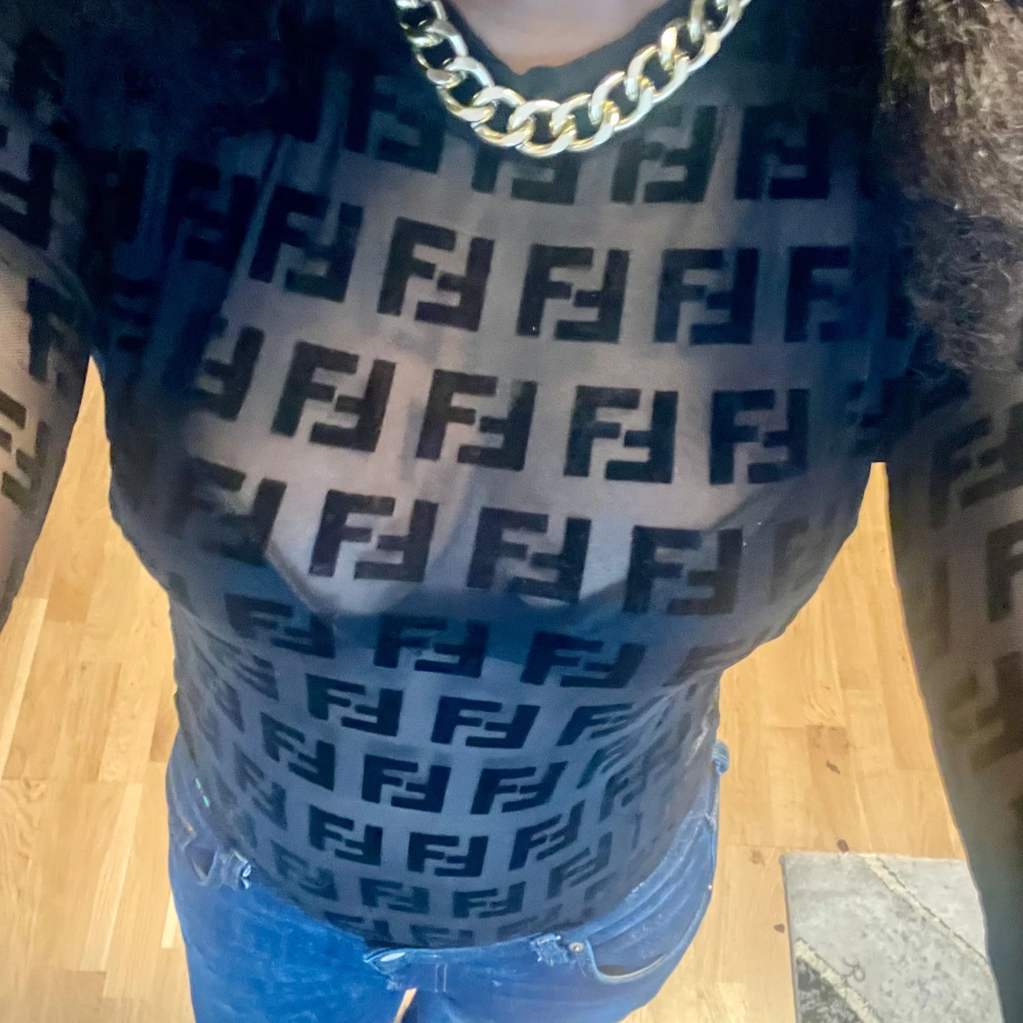 Svart mesh body från Fendi - 1