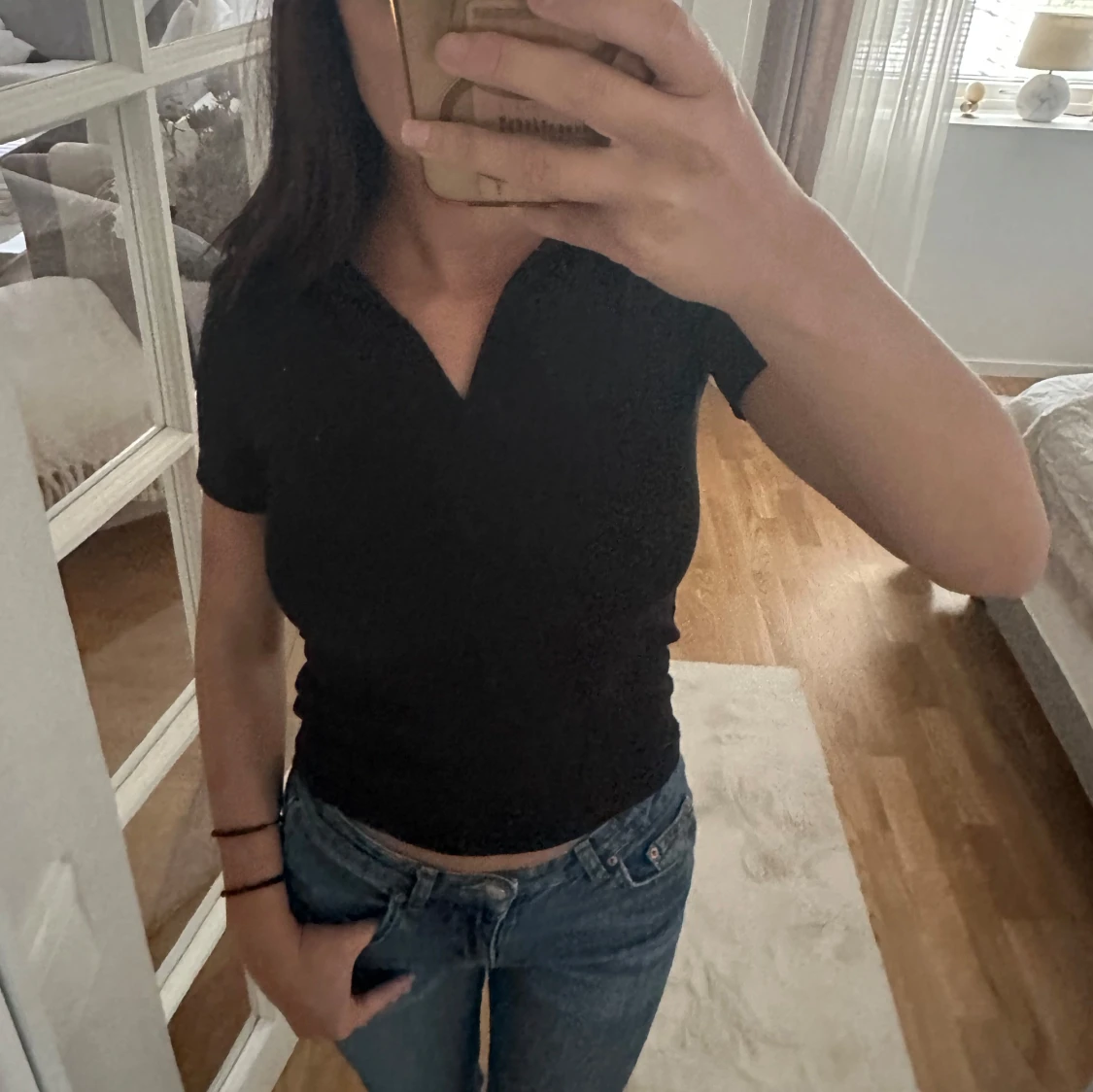 Svart ribbad polotopp från Refresh - 1