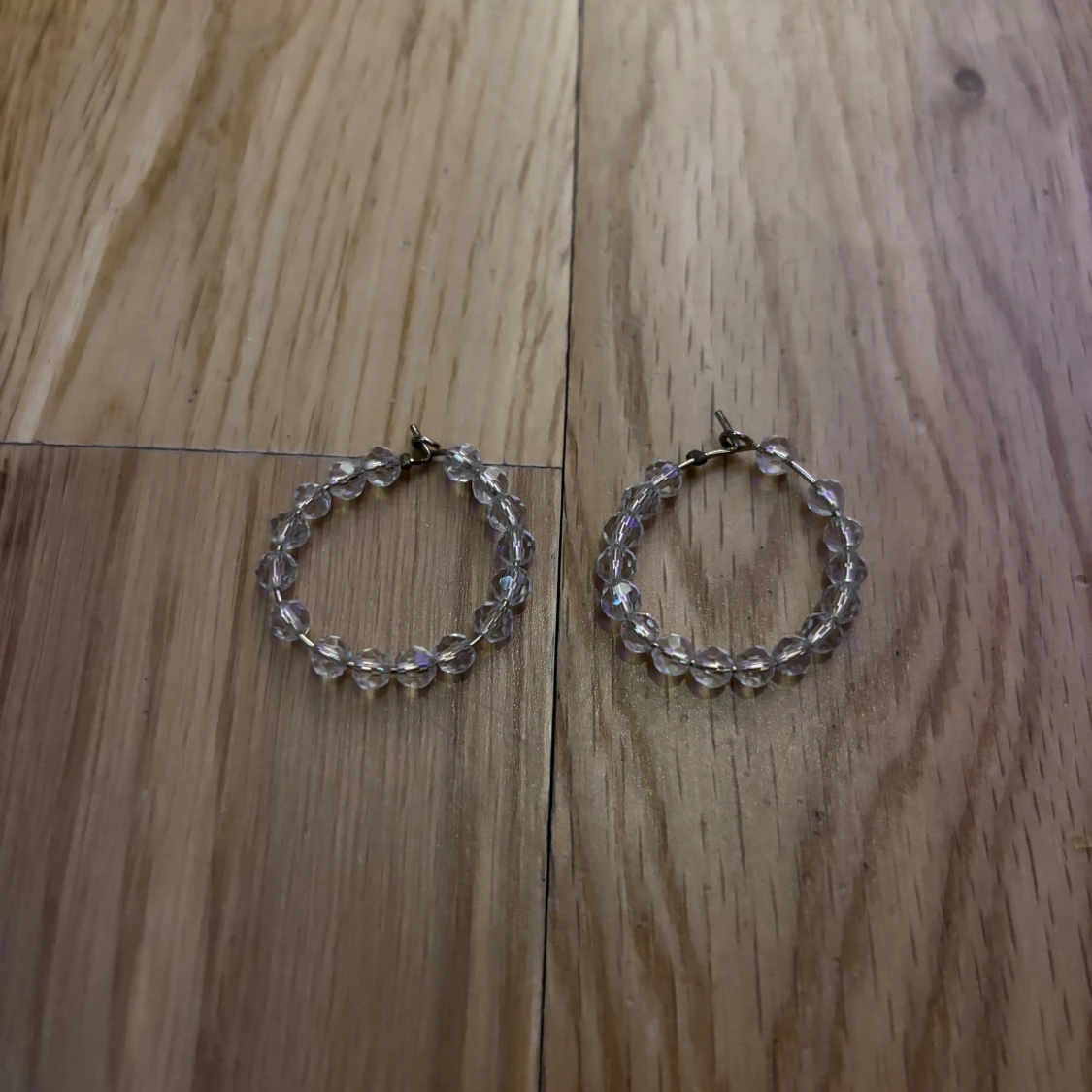 Tre par coola örhängen i silver och glas - 2