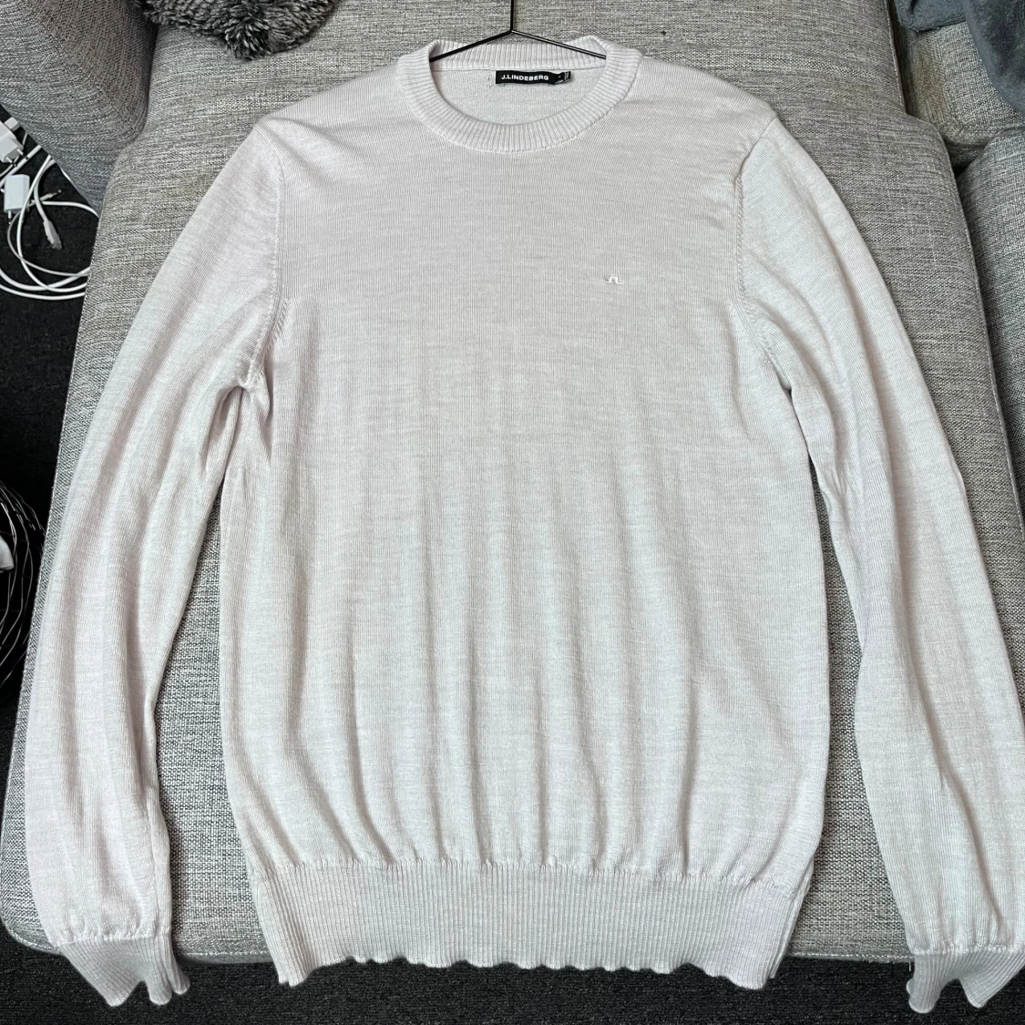 Ljusbeige merinoulltröja J.Lindeberg