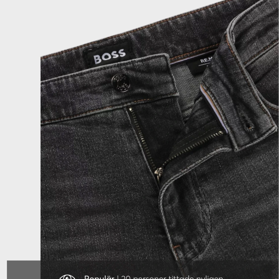 Svarta jeansbyxor med dragkedja - 1