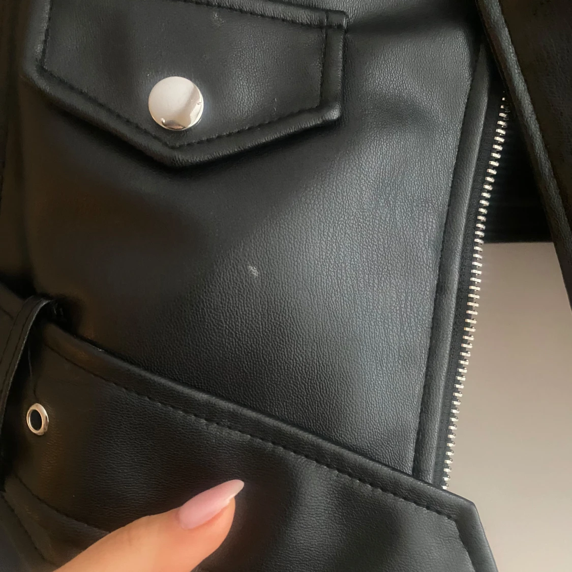 Svart skinnjacka från Zara - 3