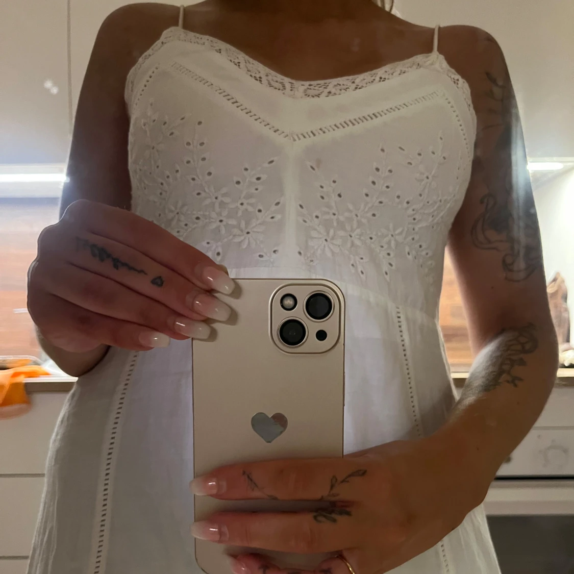 Vit klänning från Zara storlek S - 1