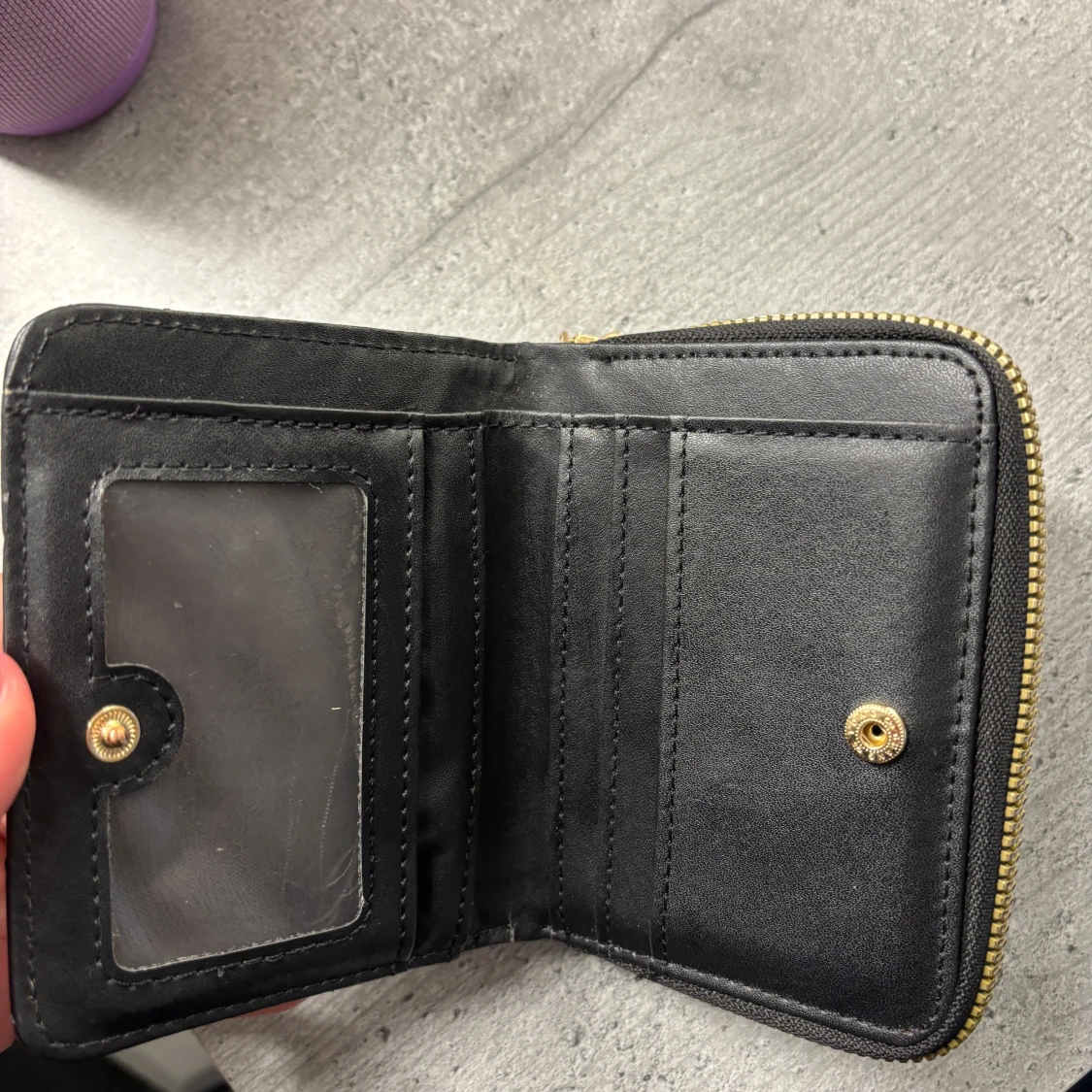 Svart quiltad plånbok YSL-inspirerad - 2