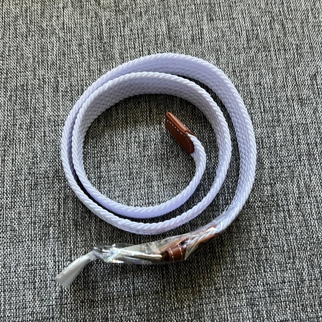 Vitt flätat bälte  - 1