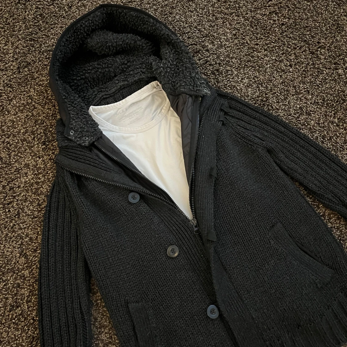 Fodrad cardigan jacka  - 1