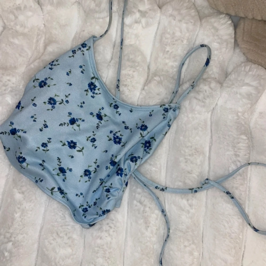 Blå blommig linnetopp - 2