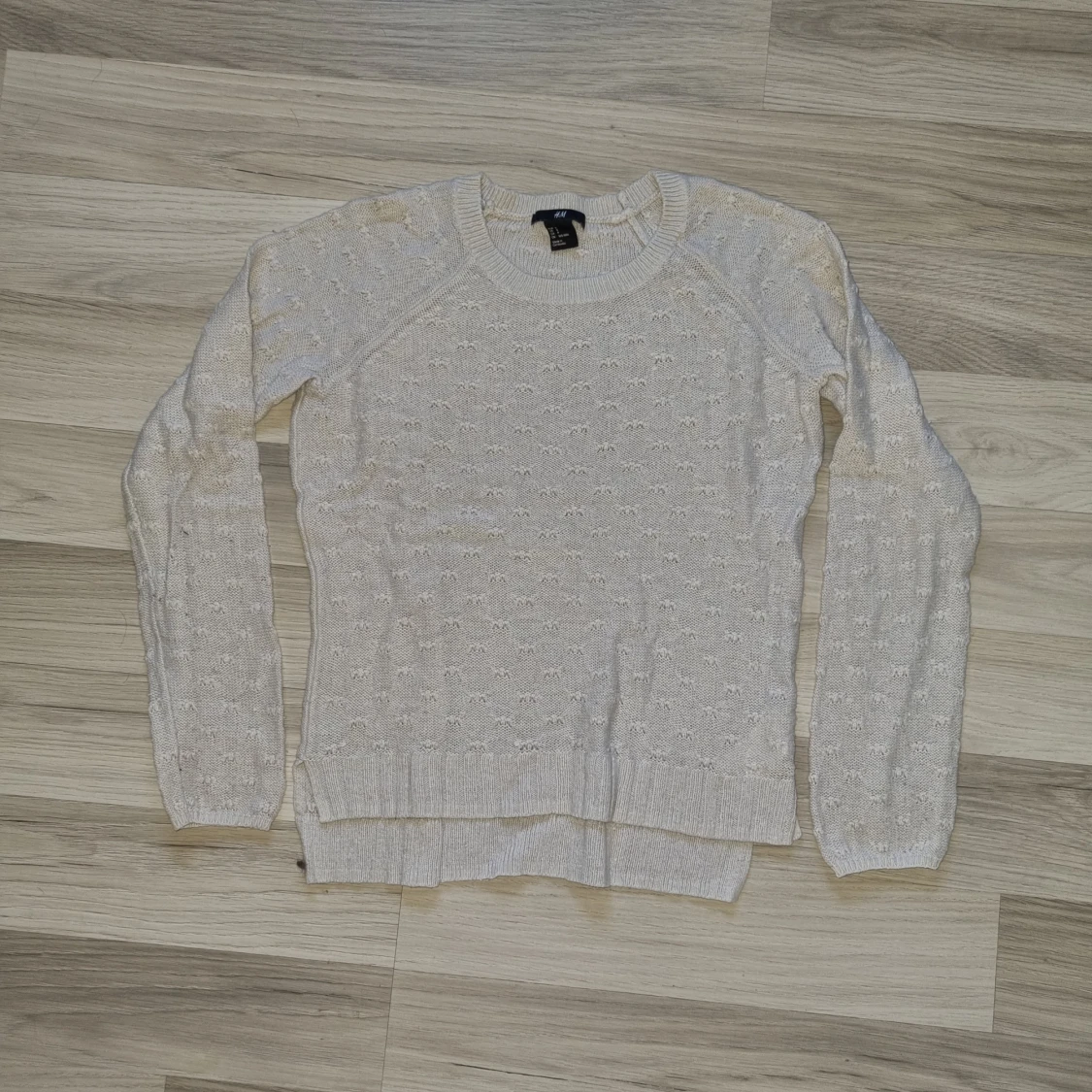 Ljusgrå stickad tröja från H&M