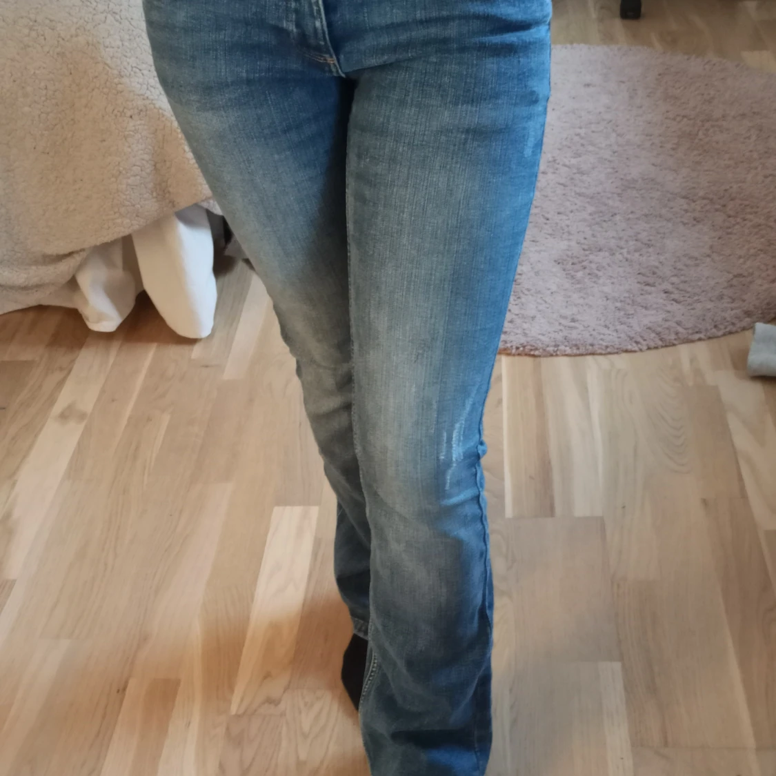 Lågmidjade blåa jeans från H&M - 2