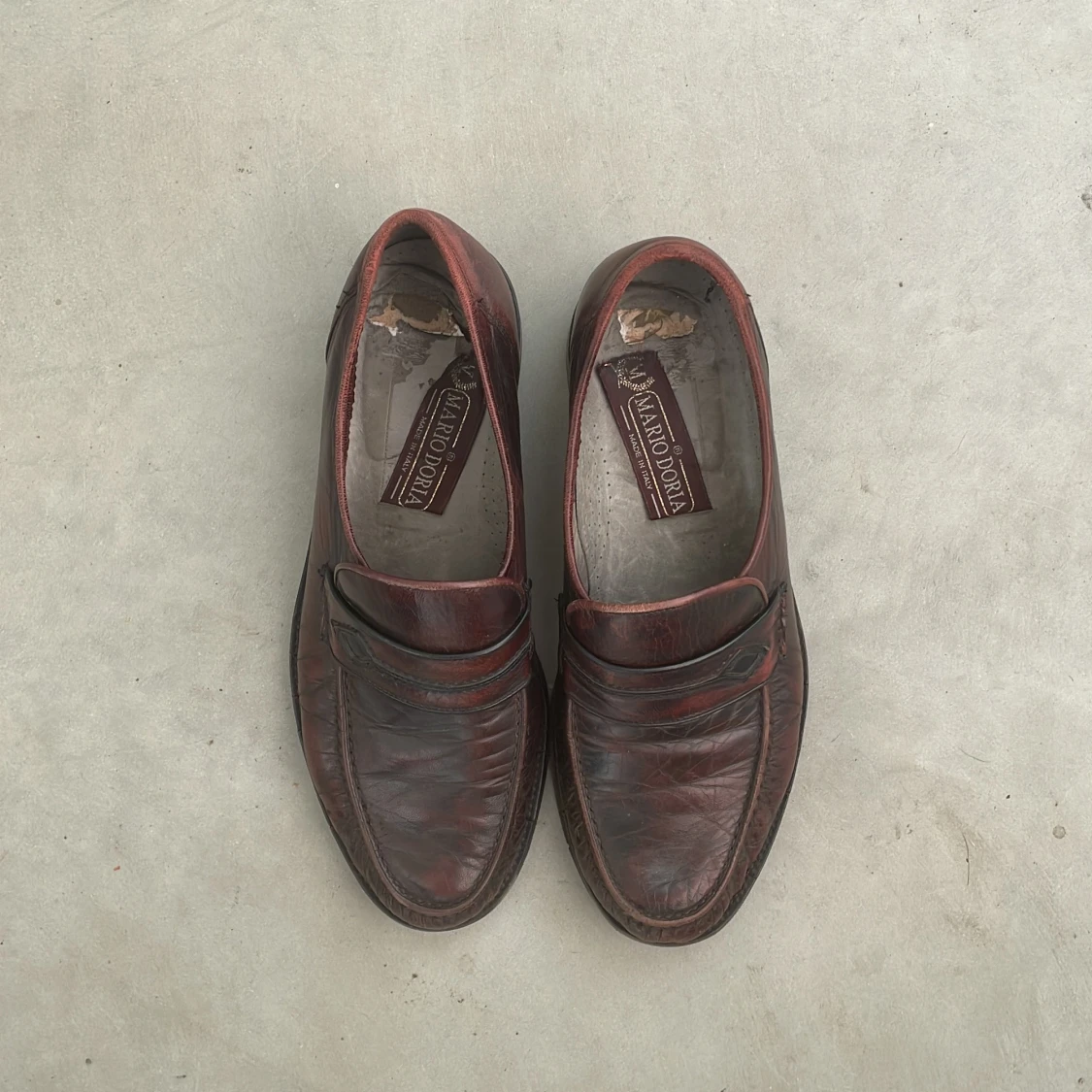 Vinröda Mario Doria loafers - 1