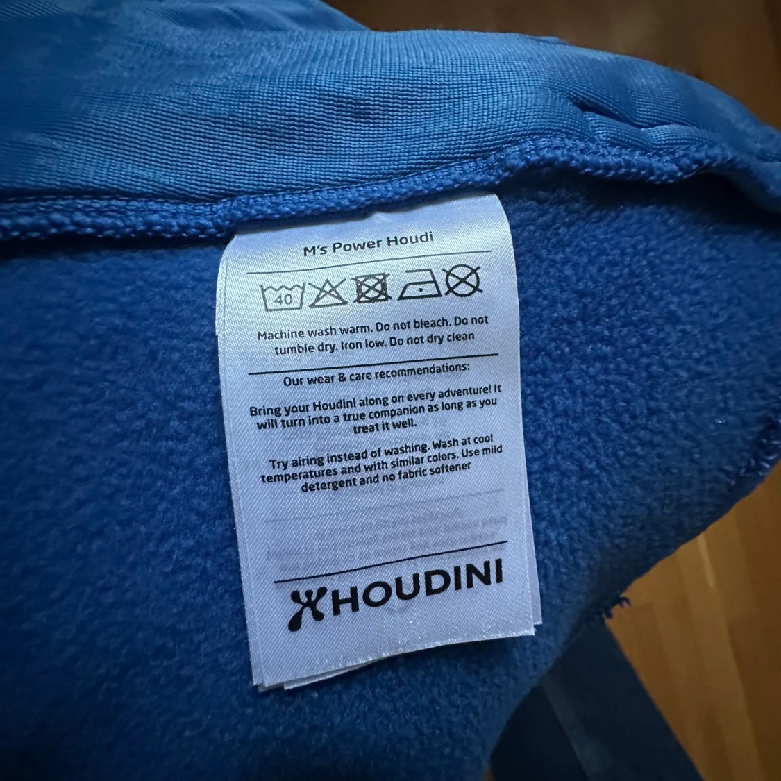 Blå hoodie med dragkedja från Houdini - 1