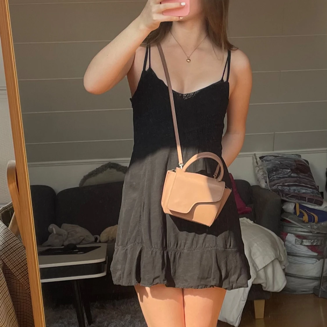 Svart kort klänning från zara