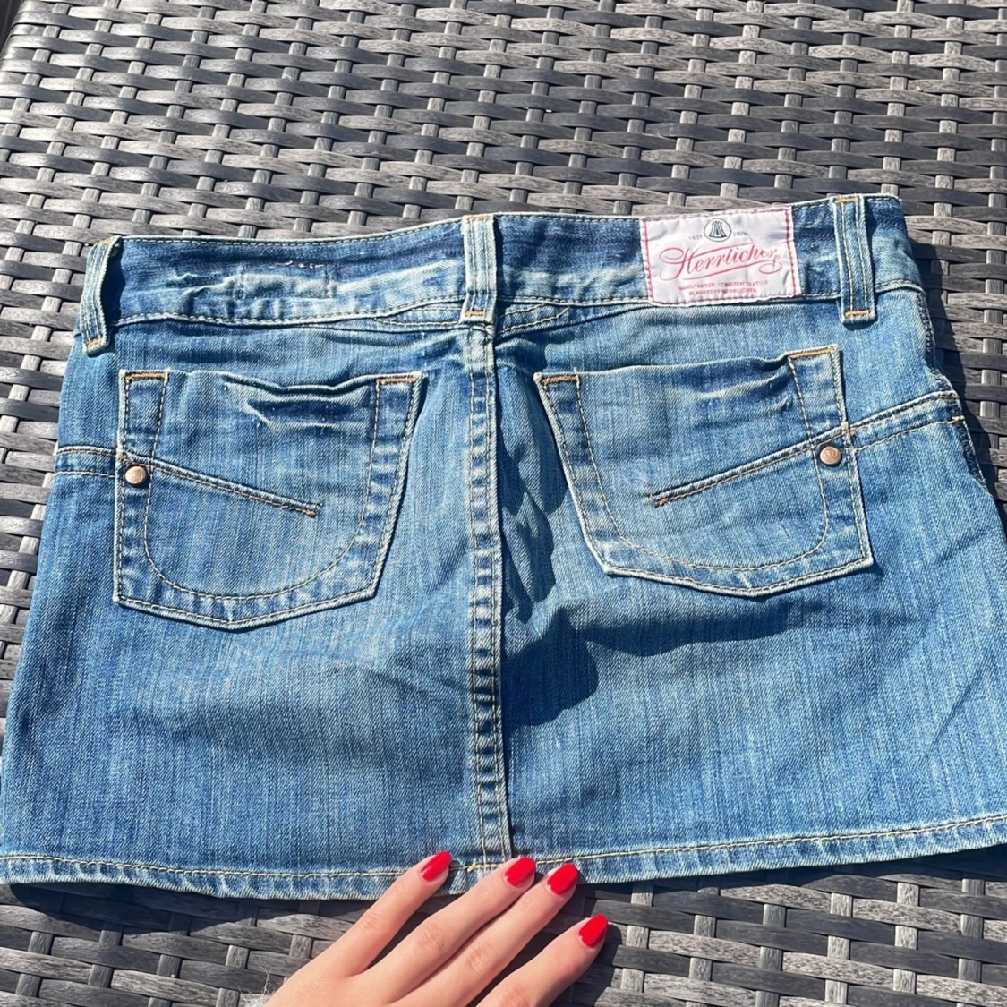 Lågmidjad jeanskjol  - 90