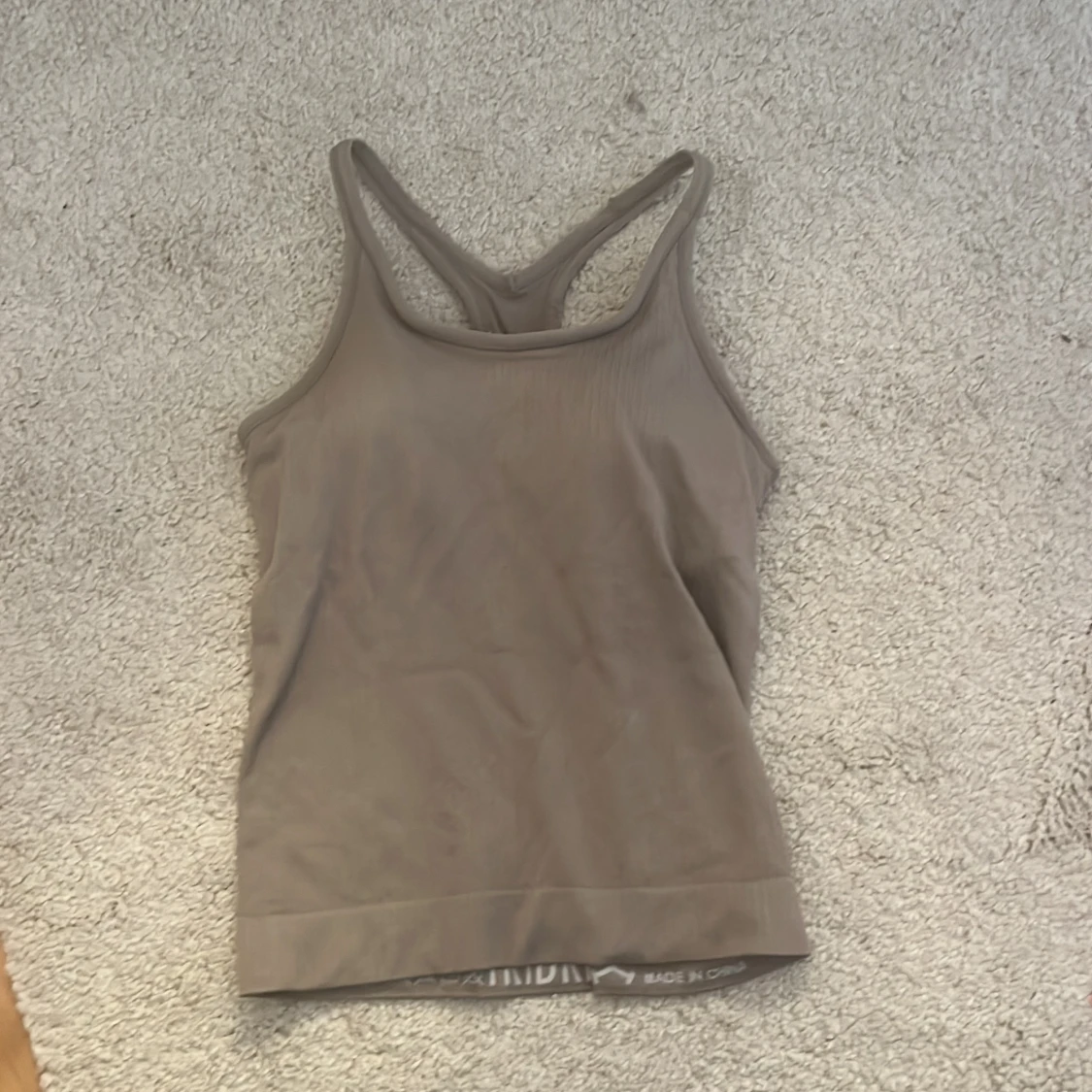 Beige ribbad linnetopp från TriDri