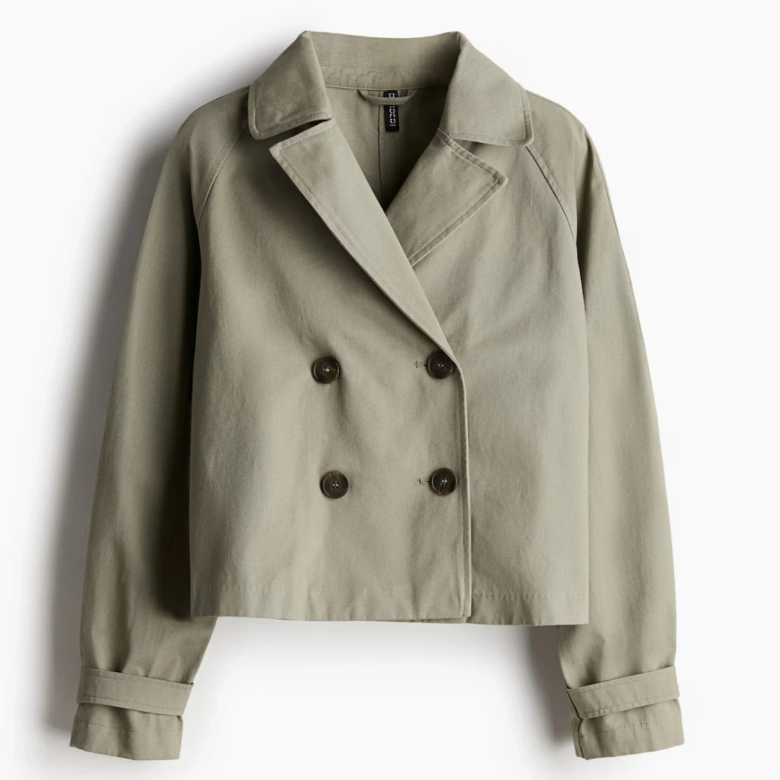 Beige croppad kavajjacka från H&M