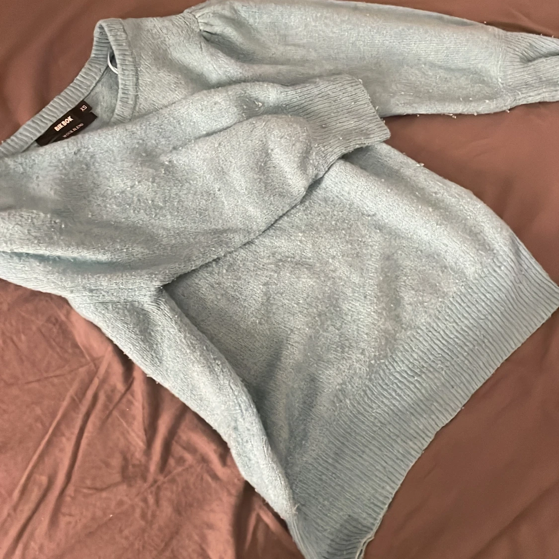 Ljusblå ulltröja från Bik Bok XS - 2