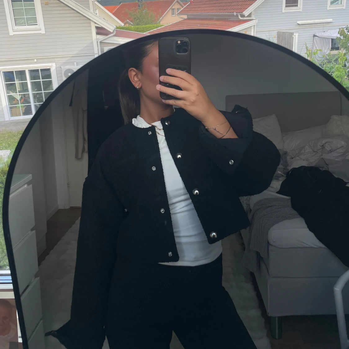 Svart croppad jacka - 1