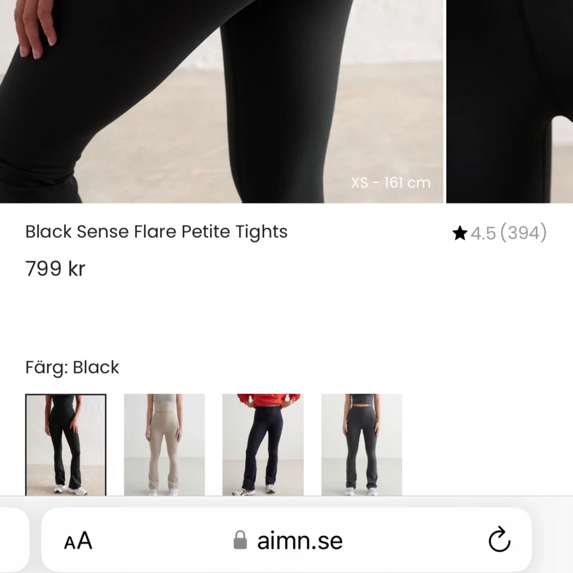 Svarta flare tights från Aim'n - 2