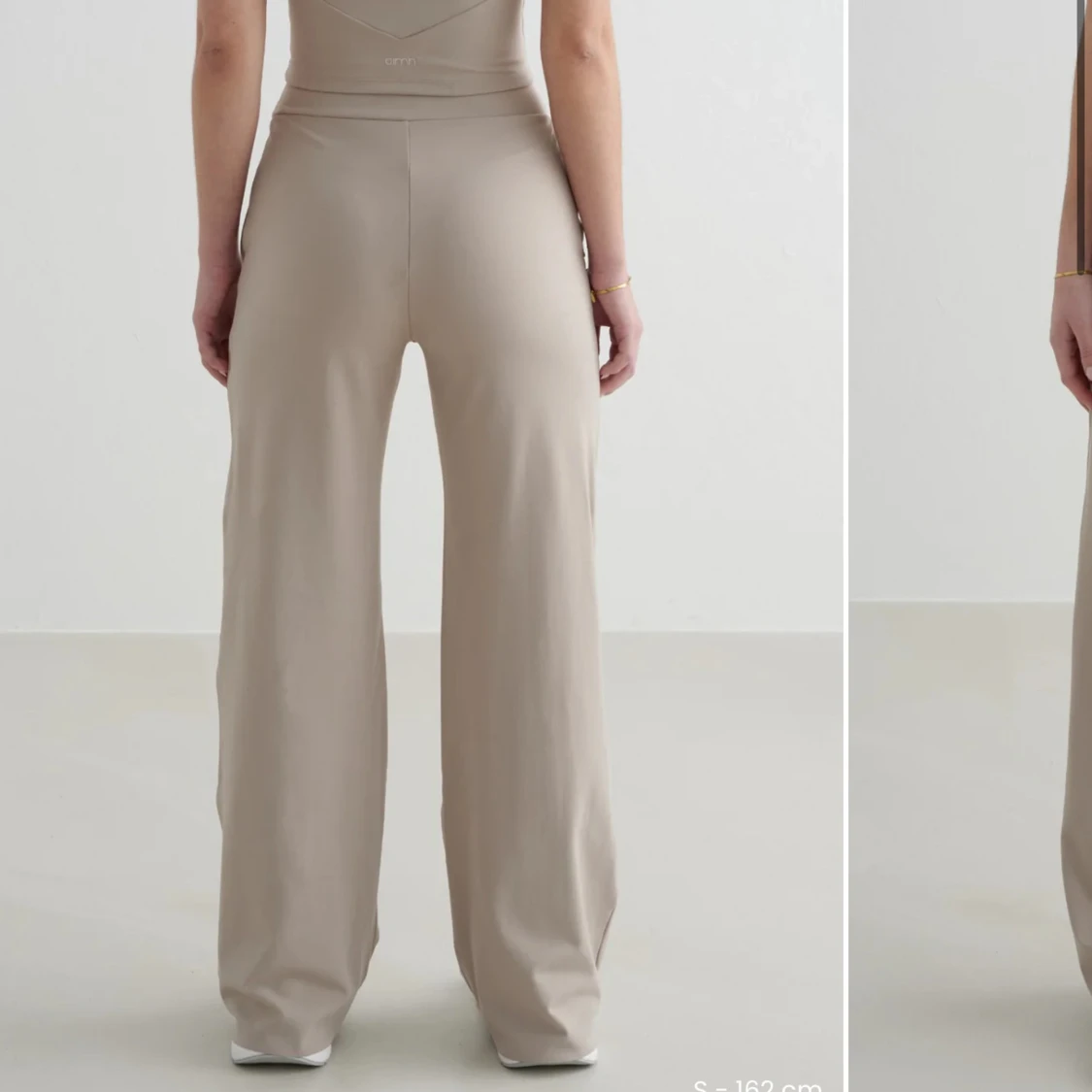 Aimn Sense Wide Petite Pants - Dark Clay - 1