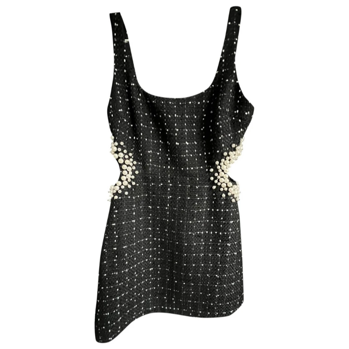 Svart klänning med pärldetaljer från Zara - 1