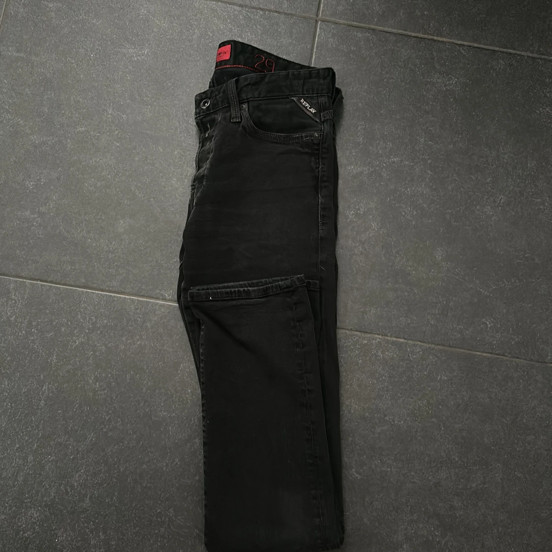 Svarta Replay jeans, midja 29/34