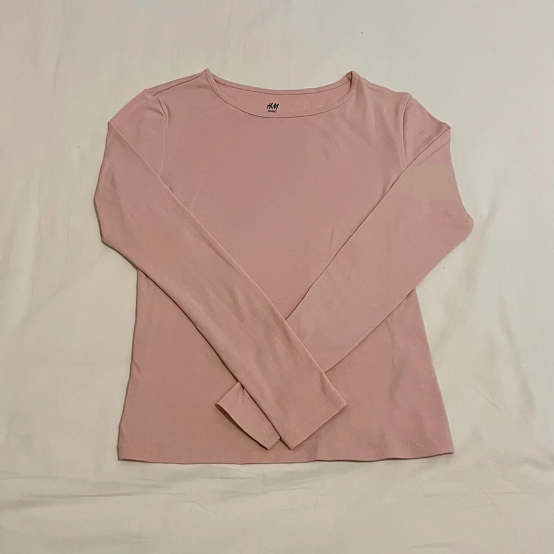 Ljusrosa tight långärmad tröja