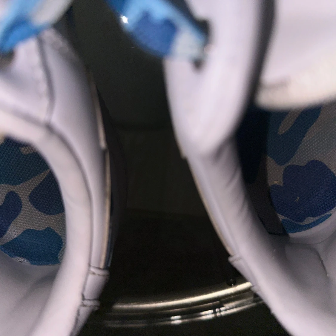 BAPE STA vita sneakers med blå camo - 4