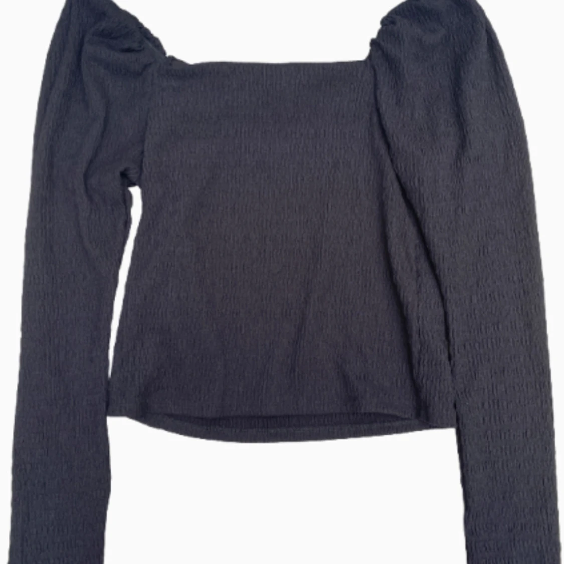 Svart långärmad topp med puffärm