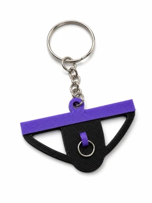 Jockstrap nyckelring - Ge dina nycklar lite mer personlighet med denna unika jockstrap-inspirerade nyckelring! Perfekt för dig som gillar en lekfull design, pride, läder- och fetishkultur eller bara vill ha en rolig och annorlunda accessoar.
