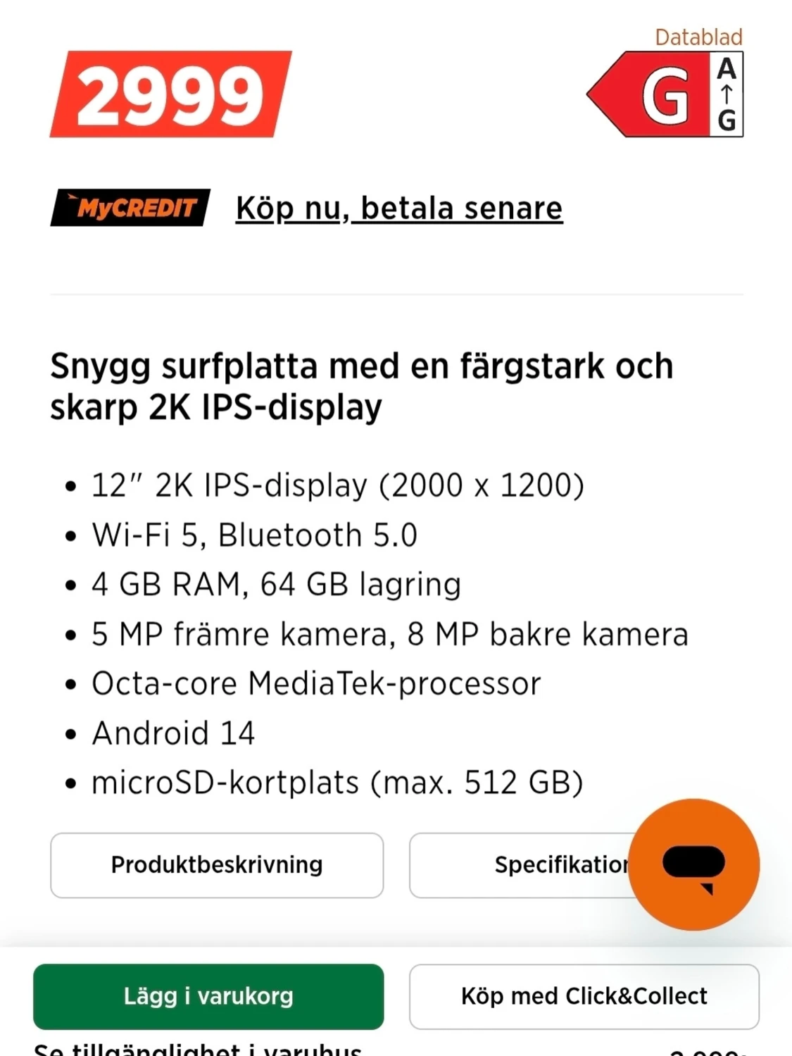 Helt ny Cepter Tab Nexus 12" (4/64 GB) – Oöppnad med kvitto - 3