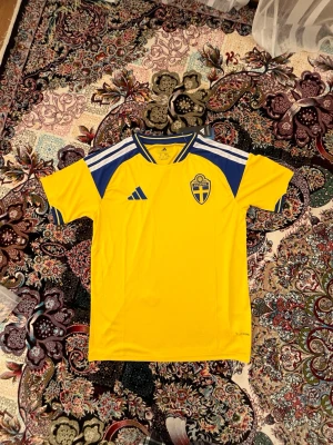 Svensk landslagströja Adidas gul/blå - 🇩🇪 OBS! Jag reser till Tyskland 23 Juli – 30 Juli och kan därför inte skicka paket under denna period.  ✅ Plagget är i nyskick med originallapp och förpackning kvar.  📦 Köper du nu reserverar jag varan åt dig och skickar direkt när jag är tillbaka den 30 Juli. Betalning sker nu, frakt sker efter hemkomst.  💬 Hör av dig om du har frågor – svarar så snart jag kan! 🙏
