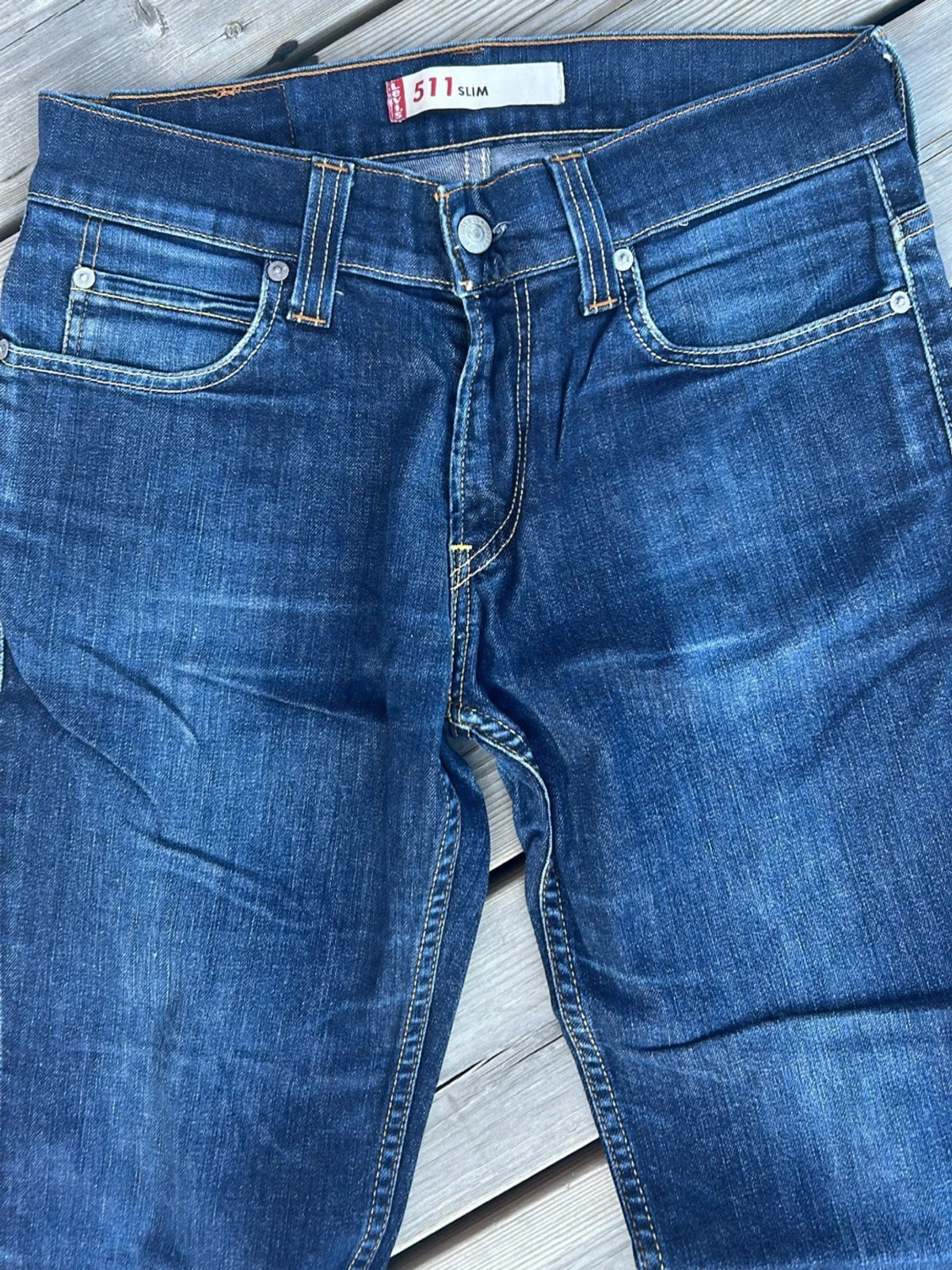 Levi's 517 Slim blå jeans - 1