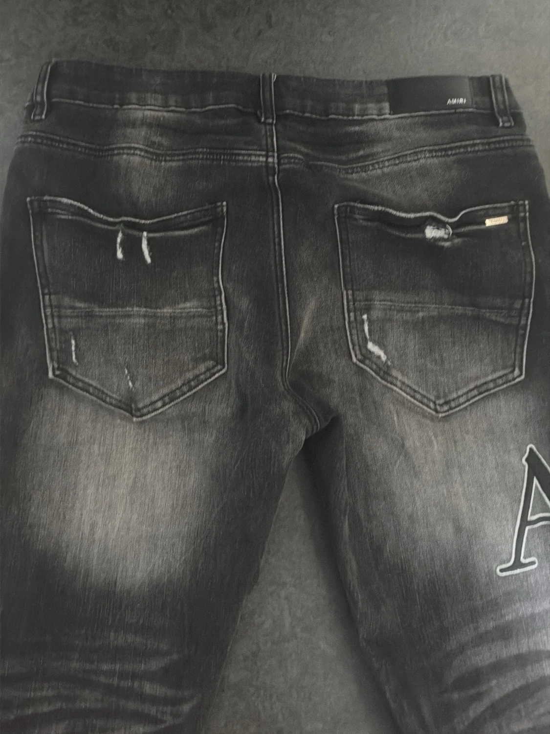 Svarta Amiri jeans med tryck - 6