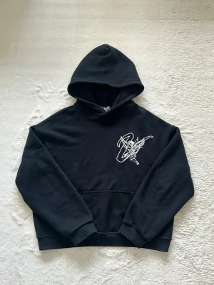 svart hoodie från vanitywrld - finns i storlek, S, M, L, XL  - baggy fit - heavyweight / high gsm - embroidery / screenprint logo - 100% cotton  tvättas 30 grader, torktumlas ej