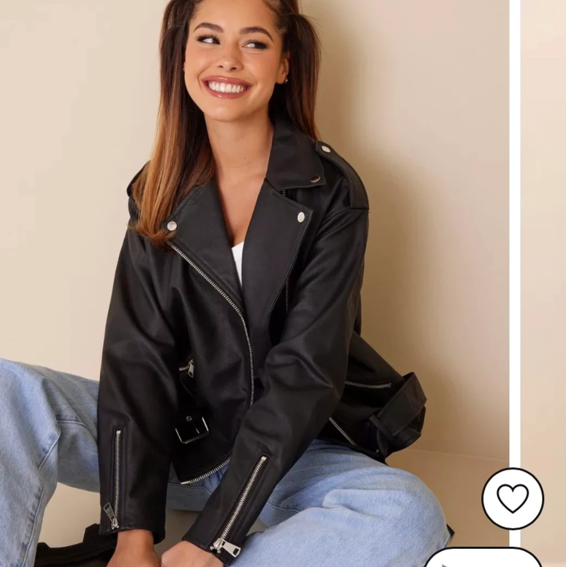 Oversized Boyfriend Biker Jacket